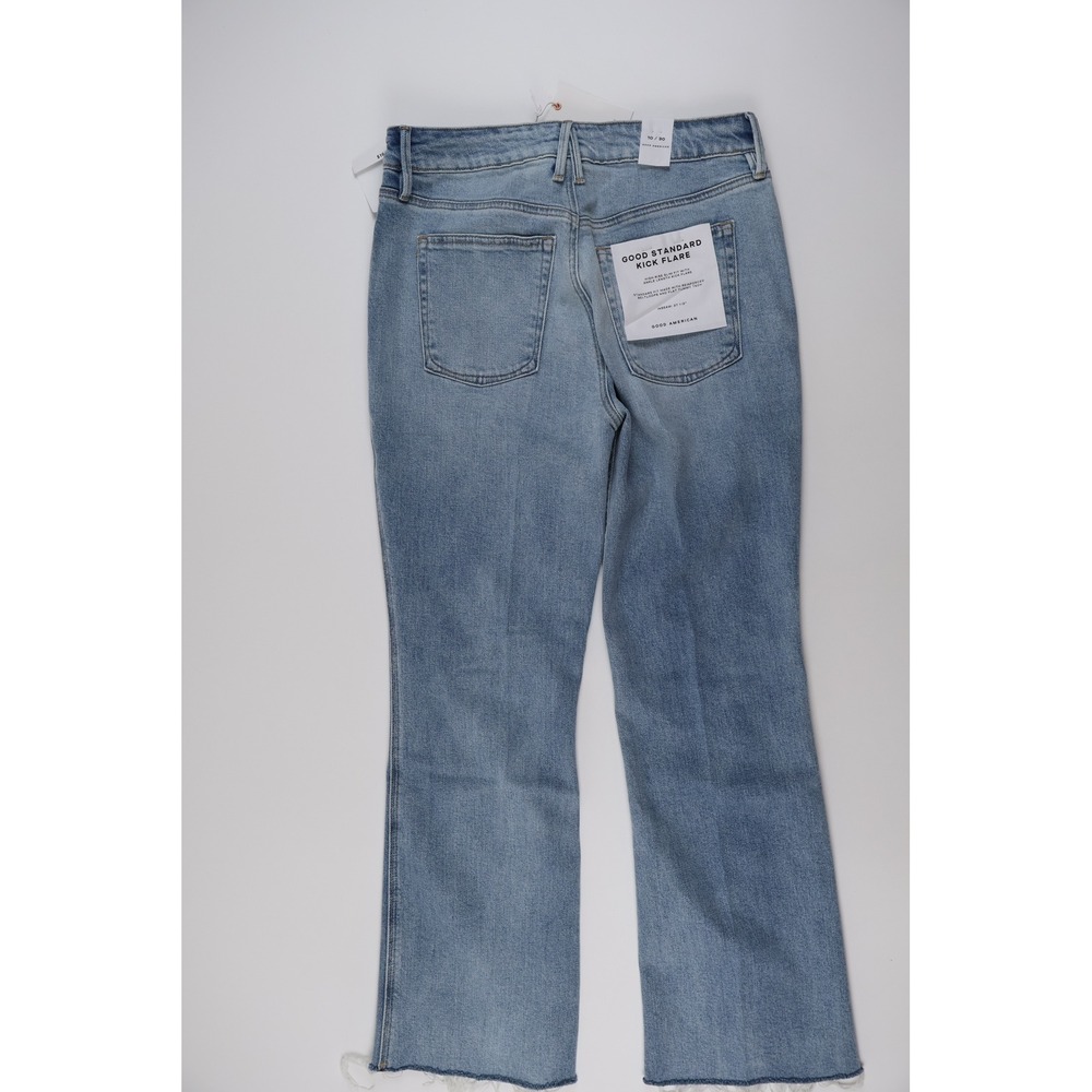 Good American Good Standard Kick Flare Jeans Blue Light Wash 10 NWT MSRP 145 - Picture 3 of 9
